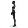 Manichino Donna Figura Intera Base in Vetro 175 cm Nero Lucido