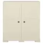 Armadietto in Plastica 79x43x85,5 cm Effetto Legno Crema