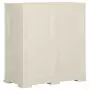 Armadietto in Plastica 79x43x85,5 cm Effetto Legno Crema