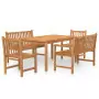 Set da Pranzo per Giardino 5 pz in Legno Massello di Teak