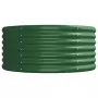 Vaso da Giardino Acciaio Verniciato Polvere 440x80x36 cm Verde