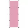 Scaffale Portaoggetti per Bambini con 12 Cubi Rosa in PP