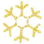 Figura Natalizia Fiocco di Neve con 72 LED Bianco Caldo 38x37cm