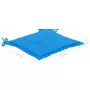 Cuscini per Sedie da Giardino 4 pz Blu 50x50x3 cm Tessuto