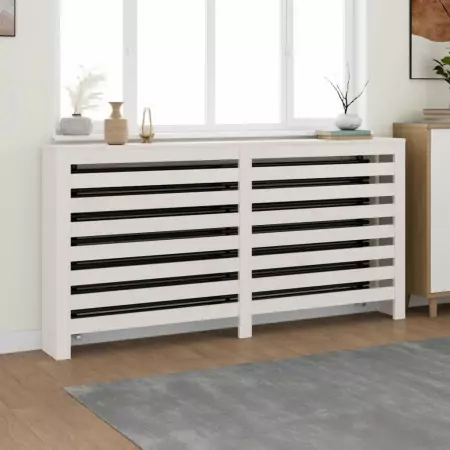 Copertura Termosifone Bianca 169x19x84 cm Legno Massello Pino