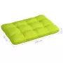 Cuscino per Pallet Verde Brillante 120x80x10 cm