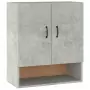 Armadietto a Muro Grigio Cemento 60x31x70 cm Legno Multistrato