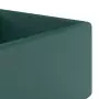 Lavabo Troppopieno Quadrato Verde Scuro Opaco 41x41cm Ceramica