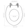 Tavolette WC con Coperchi 2 pz in MDF Design Acqua