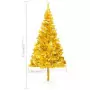 Albero di Natale Artificiale con Supporto Oro 210 cm PET