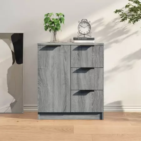 Credenza Grigio Sonoma 60x30x70 cm in Legno Multistrato