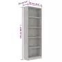 Libreria a 5 Ripiani Grigio Cemento 60x24x175 cm in Truciolato