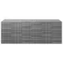 Contenitore da Giardino in Rattan PE 291x100,5x104 cm Grigio