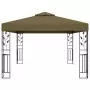 Gazebo con Tetto Doppio 3x4 m Grigio Talpa 180 g/m²