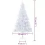 Albero di Natale Artificiale Supporto Acciaio e 910 Rami 210 cm