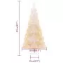 Albero di Natale Artificiale Punte Iridescenti Bianco 180cm PVC