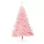 Albero di Natale Artificiale a Metà con Supporto Rosa 150cm PVC