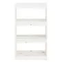 Libreria/Divisorio Bianco 60x30x103,5 cm Legno Massello di Pino