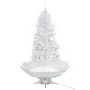 Albero di Natale con Neve e Base a Ombrellone Bianco 190 cm