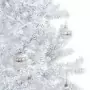 Albero di Natale con Neve e Base a Ombrellone Bianco 190 cm