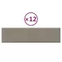 Pannelli Murali 12 pz Grigio Chiaro 60x15 cm Velluto 1,08 m²