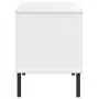 Scarpiera Gambe Metallo Bianco 106x35x45cm Legno Massello OSLO