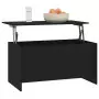 Tavolino da Salotto Nero 102x55,5x52,5 cm in Legno Multistrato