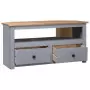 Mobile TV Angolare Grigio 93x49x49cm Pino Massello Panama Range