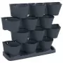 Set per Piante Giardino Verticale 12 pz Antracite Polipropilene