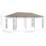 Gazebo con Zanzariera 6x3x2,73 m Talpa 180 g/m²