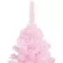 Set Albero Natale Artificiale con LED e Palline Rosa 120 cm PVC