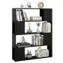 Libreria/Divisorio Nero 100x24x124 cm