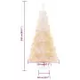 Albero di Natale Artificiale Punte Iridescenti Bianco 240cm PVC