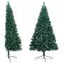 Albero di Natale Artificiale Metà con Supporto Verde 180 cm PVC