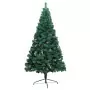 Albero di Natale Artificiale Metà con Supporto Verde 180 cm PVC