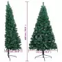 Albero di Natale Artificiale Metà con Supporto Verde 180 cm PVC