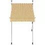 Tenda da Sole Retrattile Manuale 100 cm Strisce Arancio Bianche