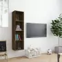 Libreria/Mobile TV Rovere Fumo 143x30x36 cm Legno Multistrato