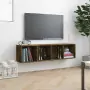 Libreria/Mobile TV Rovere Fumo 143x30x36 cm Legno Multistrato