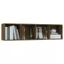 Libreria/Mobile TV Rovere Fumo 143x30x36 cm Legno Multistrato