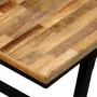 Panca in Legno di Teak di Recupero e Acciaio 110x35x45 cm