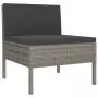 Set Divani da Giardino 12 pz con Cuscini in Polyrattan Grigio