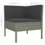 Set Divani da Giardino 12 pz con Cuscini in Polyrattan Grigio