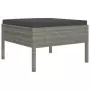 Set Divani da Giardino 12 pz con Cuscini in Polyrattan Grigio