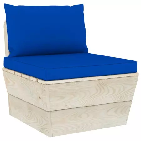 Cuscini per Divano Pallet 2 pz Blu in Tessuto