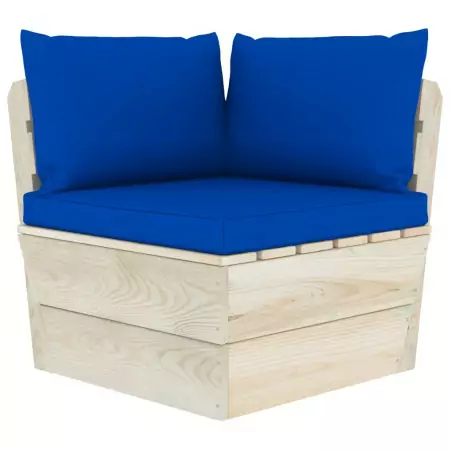 Cuscini per Divano Pallet 3 pz Blu in Tessuto