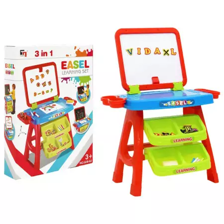 Set da Gioco 3-1 per Bambini con Cavalletto e Scrivania