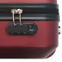 Set Trolley a Custodia Rigida 3 pz Rosso Vino in ABS