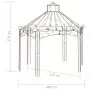 Padiglione da Giardino Marrone Anticato 400x258x378 cm in Ferro