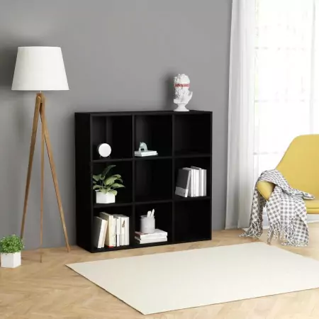 Libreria Nera 98x30x98 cm in Truciolato